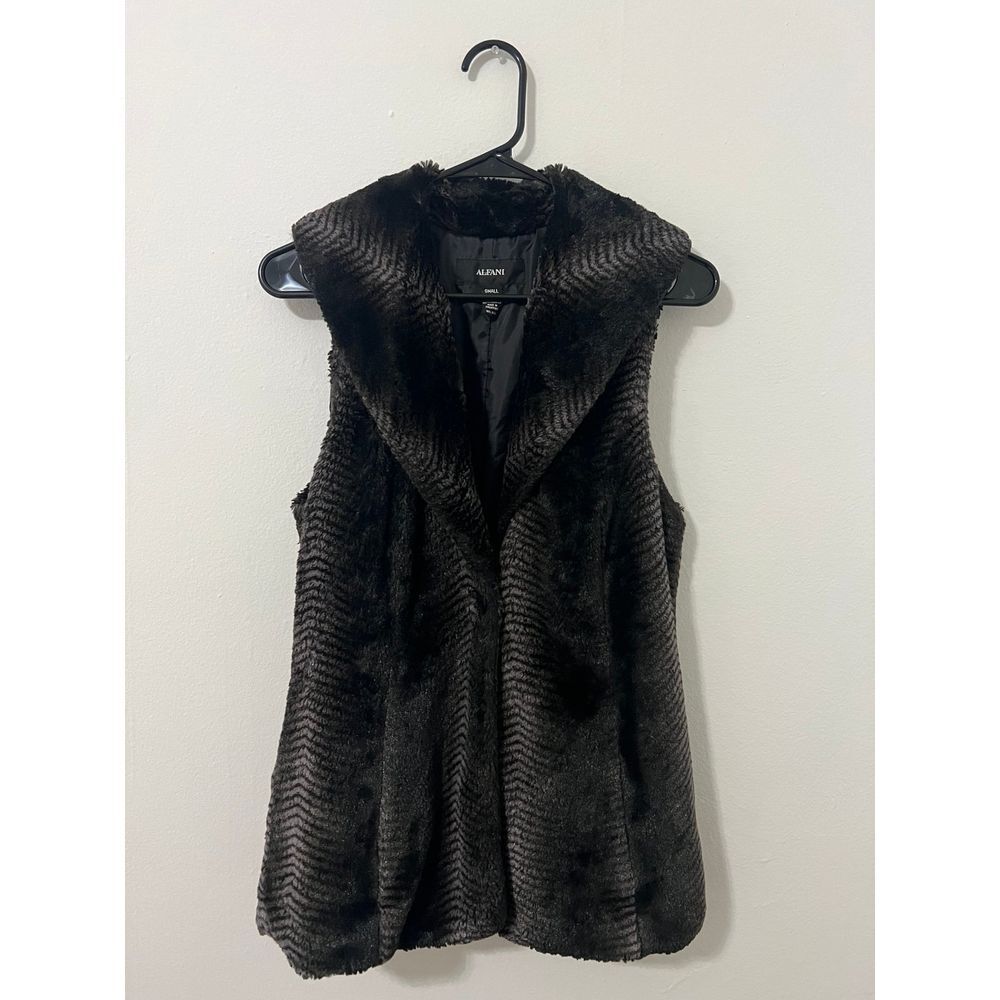 ALFANI WOMENS FAUX FUR VEST‎ SIZE S